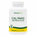 NaturesPlus Sorgente di vita Cal/Mag Supplemento minerale- 500 mg Calcium, 250 mg Magnesio, 180 compresse vegetariane - Integratore alimentare intero, promuove la salute di ossa - senza glutine - 90 porzioni