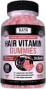 Kaya Naturals Capelli Crescita Gummies - Biotin 5000mcg Vitamine per capelli sani, pelle e unghie - Integratore di bellezza per donne o uomini - 60 Conte - Blueberry Flavor