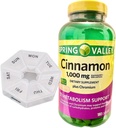 Organizzatore di pillole settimanali, include una cannella di primavera 1.000 mg, supplemento dietetico, 180 capsule.