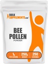 BulkSupplements.com Polvere di polline d'api - Supplemento Superfood, Supplemento di polline d'api, per il supporto immunitario - Gluten Free, 1g per porzione, 250g (8.8 oz) (pacchetto di 1)