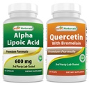 Migliori naturali alfa acido lipoico 600 mg & quercetina con bromelaina