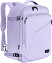 MATEIN Carry su Zaino per le donne, 40L resistente viaggio zaino aereo approvato, espandibile semplice giorno di moda, frequenti viaggi regali, viola leggero