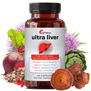 UpWellness Ultra Liver Supplemento per il supporto del fegato e Gallbladder Support - Powered by TMG, NAC Milk Thistle, and More - Liver Cleanse Detox & Repair - 60 Capsule