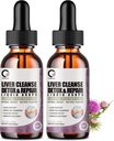 4 Fl Oz - Riparazione del fegato Detox &amp; Riparazione Gocce liquide - 1000mg Estratto di cardo del latte Gocce Supplemento per la pulizia del fegato & Detox, Antiossidante, Supporto digestivo