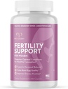 Integratore di fertilità per le donne con vitamine prenatali – Acido folico, Ferro, Vitamina C/D/B6/B12, Zinco, Selenio & Ashwagandha per sostenere la percezione e la gravidanza dell'ovulazione sana, 120 capsule