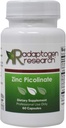 Zinc Picolinate 30 mg | Supplemento di zinco per la crescita e la funzione immunitaria | 60 capsule | Ricerca adaptogen