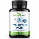 Integratori di acido ialuronico ForestLeaf | 100mg capsule di acido ialuronico alimentare ad alta biodisponibilità + 50 mg VIT C | Supporta idratazione della pelle, lubrificante comune, antiinvecchiamento, capelli e chiodi | 120 caps