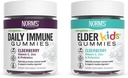 Norm's Farms Daily Immune and ElderKids ElderKids Gummies - Vitamina C, Zinc & Probiotics - Vegan, Gluten Free, Kosher, Non OGM - 120 Gummies