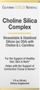 California Gold Nutrition Choline Silica Complex, Biodisponibile & Silicio Stabilizzato con Choline & L-Carnitina, 2 fl oz (59 ml)