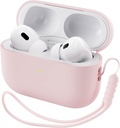 ORNARTO Compatibile con AirPods Pro 2 Case 2022, Silicone ibrido completo protettivo per AirPods Pro 2nd Generation Case, Coperchio pelle visibile anteriore LED