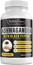 Organic Ashwagandha con pepe nero per l'assorbimento imporved. Resistente allo stress, aumenta i livelli di energia e supporta il miglioramento della memoria- 650 Mg 60 capsule