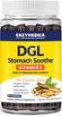 Enzymedica, DGL Stomach Soothe, Deglicyrrhizinated Licorice Gummies for Digestive Support & Gut Health, Chocolate, 74 Count