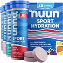 Tavolette Nuun Sport Electrolyte con Magnesio, Calcio, Potassio, Cloruro e Sodio, Gluten Free & Vegan, Sapori Misti, 4 Pack (40 Serve Totale)