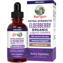 MaryRuth Organics Elderberry Syrup Extra Strength, USDA Organic Elderberry, Sugar Free Adults & Kids Support Supplemento per Età 1+, Clean Label Project Verified®, Vegan, Gluten Free, 2 Fl Oz