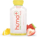 Huma Plus (elettroliti doppi) - Gel di energia Chia, Limonata di fragole, 24 Gel, 25mg Caffeina - Gel di energia alimentare reale