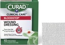 CURAD BloodStop® Wound Dressing | 1” x 1” | Gauze emostatica aiuta a smettere di sanguinare rapidamente | per tagli, abrasioni o nosebleeds | 10 conte