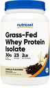 Nutricost Grass-Fed Whey Protein Isolate (Vanilla) 2LBS - Non-GMO, Gluten Free, Sapori naturali