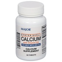 Maggiore Oyster Shell Calcium con vitamina D3 500 mg / 5 mcg (200 IU) - Supplemento al calcio - 60 compresse