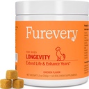 Cane di longevità Multivitamin 11-in-1 Pollo giornaliero aroma con Flaxseed, 60 conte, Supporta Hip e Joint Health, Sistema immunitario, Pelle e Cappotto, Salute del cuore, Energia e Vitalità