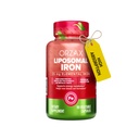 Supplemento di ferro di ORZAX 25 mg - Tecnologia Liposomal - Alta biodisponibilità 90 capsule vegetali, aiuta la produzione di nuove cellule di sangue, non costipante, non OGM & Gluten Free, per le donne, gli uomini, gli adulti