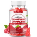 Glucosamina Condroitin Gummies, Zucchero Senza Glucosamina Condroitina MSM Integratore con Elderberry Turmeric Supports Joint Health & Antioxidant, Raspberry Flavored 60 Count
