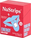 NuStripsTM Strisce di energia di dissolvenza rapida con 50 mg di caffeina, L-teanina e vitamina B12 – Energia istantanea e messa a fuoco senza Jitter o Crash – funziona più veloce del caffè – rinfrescante limone – 30 strisce