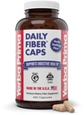 Yerba Prima Daily Fiber Caps Formula, 400 Capsule - sia solubili che insolubili - con Psyllium Seed Husks, Acacia Gum, Apple Fiber e altro ancora - Integratore alimentare