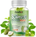 Soursop Gummies 2000MG, Soursop Leaf & Fruit Extract for Adults, Soursop Fruits w/Vitaminc C for Immune Support, Antiossidante e Digestivo Aid, Vegan, 60 Counts