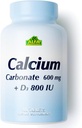 Calcium 600mg + D3 Integratore alimentare di ALFA Vitamine - Promuove le ossa sane - Denti sani - Cuore sano - Sistema nervoso sano -100 compresse