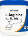 Nutricost L-Arginina (250 grammi) - Polvere L-Arginina pura - 5000mg Per Serving; 50 Serve