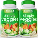 Semplicemente Naturale's Pledge - 90 capsule veggie- 2 mesi di fornitura - fatto con Superfoods tutto cibo, imballato con Beta Carotene & 18 diverse verdure - 100% Soy Free