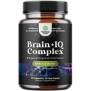 Integratore di memoria Nootropic per il supporto del cervello - Pillole di memoria per Boost del cervello e Booster di energia naturale - Vitamina B12 Bacopa Monnieri Rhodiola Rosea DMAE Ginkgo Biloba Phosphatidylserine - 60 Conte