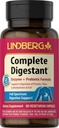 Enzimi digestivi con probiotici | 60 capsule | Formula Probiotica | Vegetariano, Non OGM, Gluten Free Supplement | by Lindberg