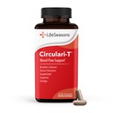 LifeSeasons Circulari-T - Integratore di circolazione sanguigna - Supporta l'arteria, la salute capillare e vena - Funghi di macellaio, Ginkgo, Cayenne, Seme di uva & Chestnut di cavallo - 90 capsule