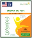 Live To Shine B12 Energy Plus Topical Patch - Supporto per l'energia e la messa a fuoco per le donne e gli uomini - Alimentazione di 30 giorni - USA Made