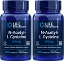 Estensione della vita N-Acetyl-L-Cysteine (NAC) 600mg, 150 Capsule (Pack of 2)