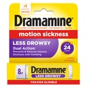 Dramamine movimento Malattia Meno Drowsy, Vial di viaggio, Multicolor, 8 conte
