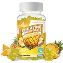 Creatina monoidrato Gummies Complesso per uomini e donne -Formula avanzata W/L-Taurine + Vitamina B12, Zucchero Gratis Chewable Supplement,90 Ananas Gummies