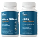 Dr. Tobias Vegan Omega 3 Algae olio e Colon 14 giorni Cleanse per una migliore digestione, Gut & supporto immunitario, e la salute generale