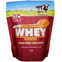 Polvere di proteine dell'isolato del burro di arachidi pura scelta, 28g Proteine & Low Fat, Best Cold Filtered & Undenatured Whey, Nessun filler o dolcificanti artificiali ( burro di arachidi, 12 oz)