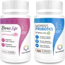 NutraBlast Boric Acid Vaginal Suppositories Bundle with Vaginal Probiotics | Supports Odor Control | Digestivo, UT & Intimate Health | Promuove il bilanciamento sano dell'intimo (30 conte)