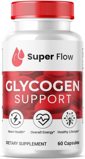 (1 pacchetto) Super Flow Glycogen, SuperFlow Glycogen Support Capsules, Glyco Optimizer Formula, Natural Blood Vessel Cleaner, Premium Super Flow Glycogen Support (60 capsule)