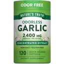 Aglio inodore della verità della natura 2400 mg | 120 Softgels | Pillole di estratto | Non OGM, Gluten Free Supplement