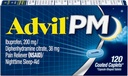 Advil PM Caplets 120 ea ( Confezione da 3)