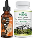 Integratore alimentare attivo 1500 mg Integratore 90 capsule Bundle con 2000mg Liposomal Mushroom Complex Drops 30 Servings