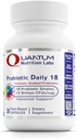Quantium Nutrition Labs Probiotic Daily 18 - Probiotici per la salute digestiva, Probiotici per le donne e gli uomini con Lactobacillus Acidophilus, Reuteri per sano Gut Microbiome - 30 capsule vegetariane