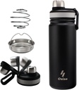 Ozizo 22 oz Acciaio inossidabile Protein Shaker Bottiglia con filtro e sfera di miscelazione