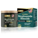 NAD+ Supplemento - Liposomal Nicotinamide Riboside, Resveratrolo, Quercetin High Purity NAD Supplemento per Anti-invecchiamento, Energia, Focus - 80 capsule (40 Serving)