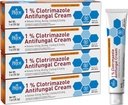 MED PRIDE Clotrimazole Antifungal Crema 1 Percentuale Treats Athlete's Foot Jock Itch Ringworm Allevia il trattamento di cura della pelle bruciante per il bambino 4 Pack