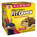FITCRUNCH Snack Size Protein Bars, 6-Layer Baked Bar, 3g di Sugar & Soft Cake Core (18 bar, burro di arachidi)